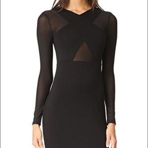 Kendall + Kylie Mesh Long Sleeve Dress